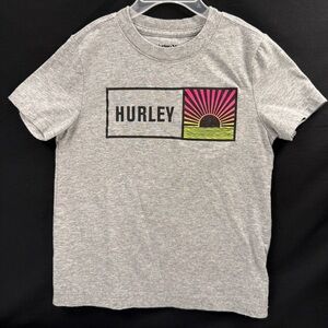 SOLD" Hurley Gray and Pink Short Sleeve Tee Size 5